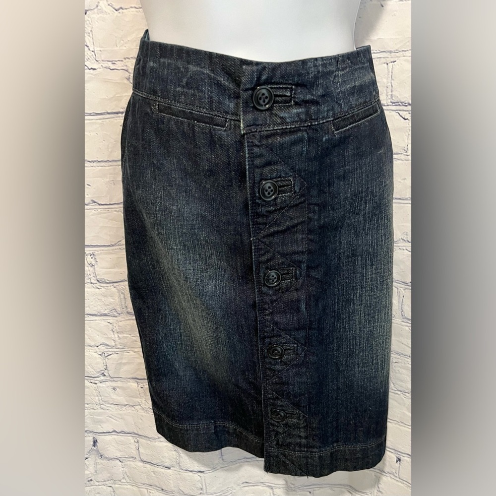 Lucky Brand Sailor Sallie Denim Jean Skirt 5 Button Front 0/25